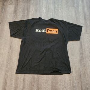 Positive Trim Boat Porn T Shirt Men 2XL BLACK